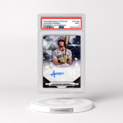 2023 Bowman Sterling Prospect Autographs #PAJML Jackson Merrill (PSA 9 MINT)