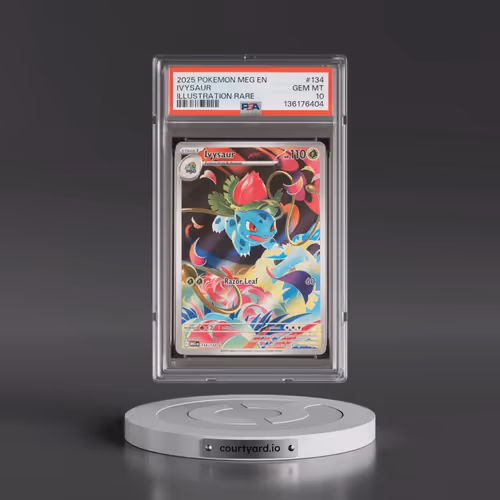 2025 Pokémon Meg EN-Mega Evolution #134 Ivysaur - Illustration Rare (PSA 10 GEM MINT)