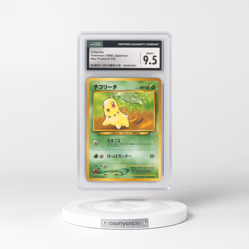 1999 Neo Premium File #152 Chikorita - No Rarity (CGC 9.5 MINT+)