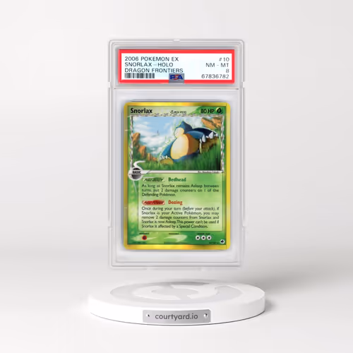 2006 Pokémon EX Dragon Frontiers #10 Snorlax - Holo (PSA 8 NM-MT)