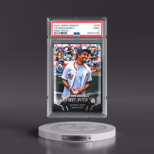 2024 Topps Update First Pitch #FP8 Jayden Daniels (PSA 9 MINT)