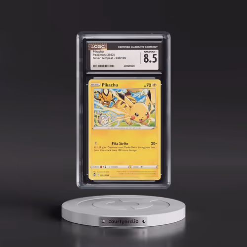 2022 Silver Tempest #049/195 Pikachu (CGC 8.5 NM-MT+)