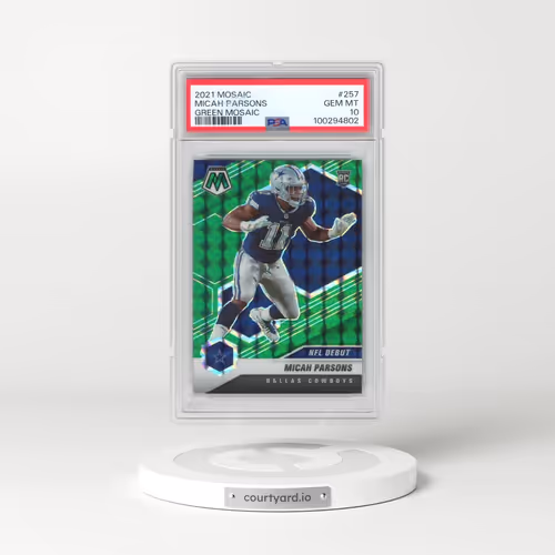 2021 Panini Mosaic #257 Micah Parsons - Green Mosaic (PSA 10 GEM MINT)
