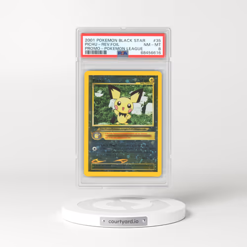 1999 Black Star Promos #35 Pichu - Reverse Holo Pokémon League (PSA 8 NM-MT)