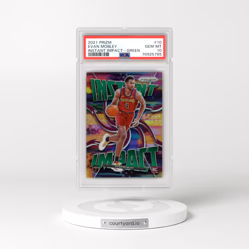 2021 Panini Prizm Instant Impact #10 Evan Mobley - Green (PSA 10 GEM MINT)