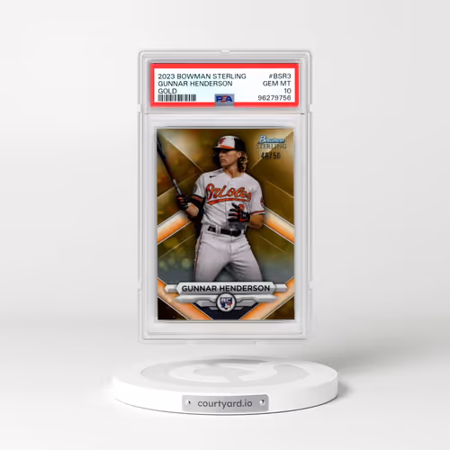 2023 Bowman Sterling #BSR3 Gunnar Henderson - Gold Refractor (PSA 10 GEM MINT)