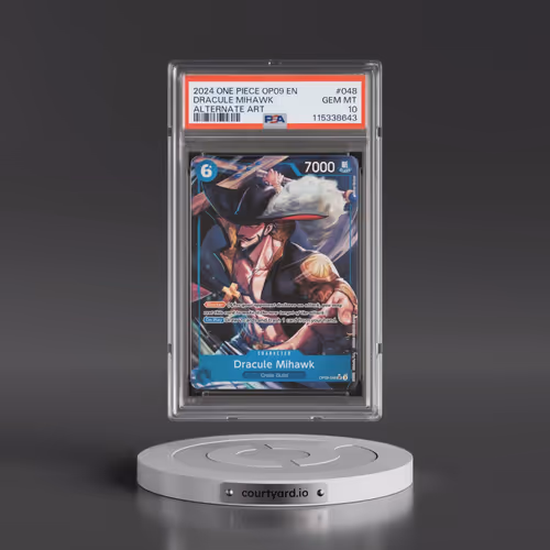 2024 One Piece OP09-Emperors in the New World #048 Dracule Mihawk - Alternate Art (PSA 10 GEM MINT)