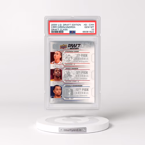 2009 Upper Deck Draft Edition Draft Class #D-CHH Gerald Henderson/James Harden/Stephen Curry (PSA 10
