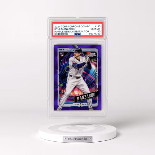 2024 Topps Chrome Cosmic #145 Kyle Manzardo - Purple Nebula Refractor (PSA 10 GEM MINT)