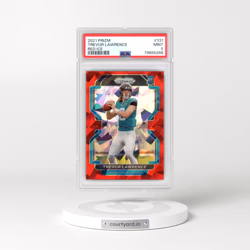 2021 Panini Prizm #331 Trevor Lawrence - Red Ice (PSA 9 MINT)