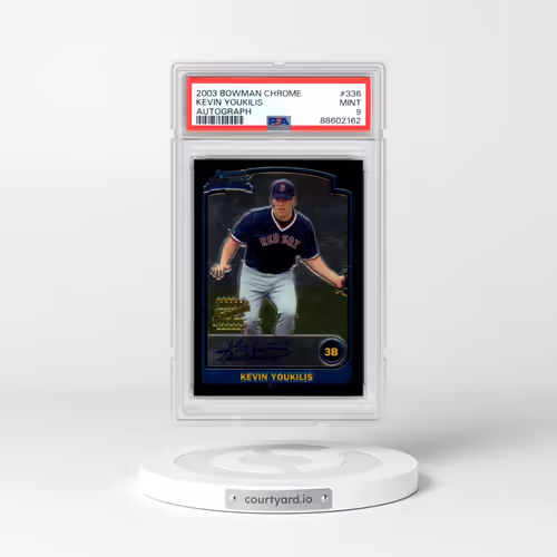 2003 Bowman Chrome #336 Kevin Youkilis - Autograph (PSA 9 MINT)