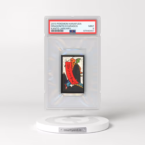 2013 Pokémon Hanafuda Kanto Dragonite/Gyarados - January (PSA 9 MINT)