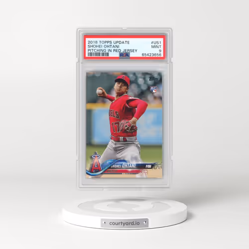 2018 Topps Update #US1 Shohei Ohtani - Pitching in Red Jersey (PSA 9 MINT)