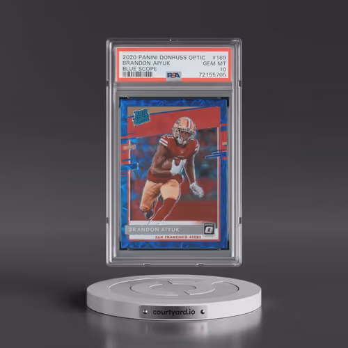 2020 Panini Donruss Optic #169 Brandon Aiyuk - Blue Scope (PSA 10 GEM MINT)