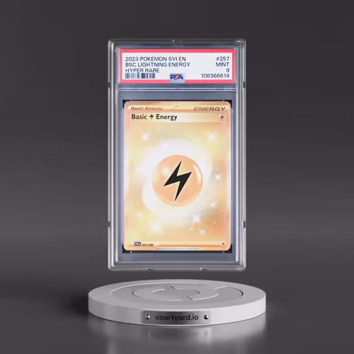2023 Pokémon Svi EN-Scarlet & Violet #257 Basic Lightning Energy - Hyper Rare (PSA 9 MINT)