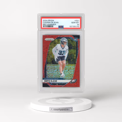 2024 Panini Prizm #321 Cooper Dejean - Red Shimmer (PSA 10 GEM MINT)
