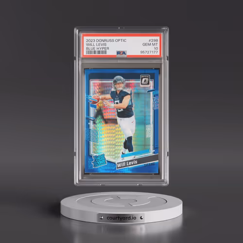 2023 Panini Donruss Optic #298 Will Levis - Blue Hyper (PSA 10 GEM MINT)