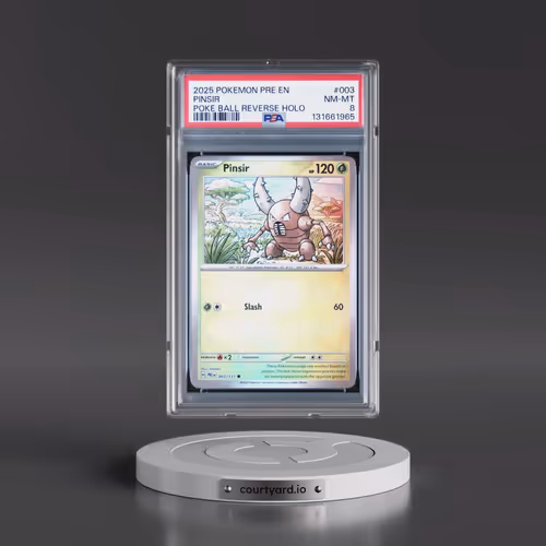 2025 Pokémon Pre EN-Prismatic Evolutions #003 Pinsir - Reverse Holo Poke Ball (PSA 8 NM-MT)