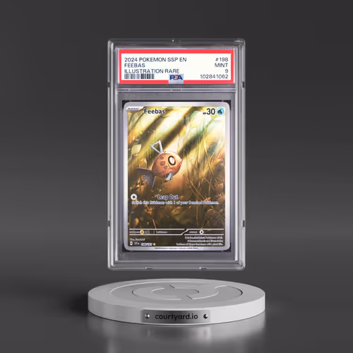 2024 Pokémon Ssp EN-Surging Sparks #198 Feebas - Illustration Rare (PSA 9 MINT)