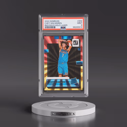 2022 Panini Donruss #202 Chet Holmgren - Red/Gold Holo Laser (PSA 9 MINT)