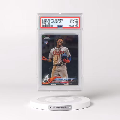 2018 Topps Chrome Update #HMT25 Ronald Acuna Jr. (PSA 10 GEM MINT)
