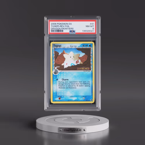 2006 Pokémon EX Dragon Frontiers #41 Togepi - Reverse Foil (PSA 8 NM-MT)