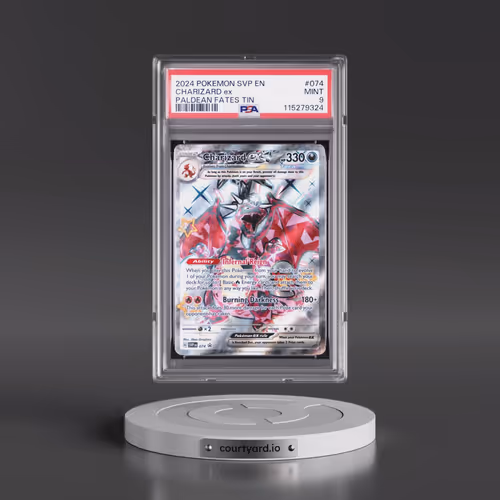2024 Pokémon Svp EN-SV Black Star Promo #074 Charizard EX - Holo Paldean Fates Tin (PSA 9 MINT)