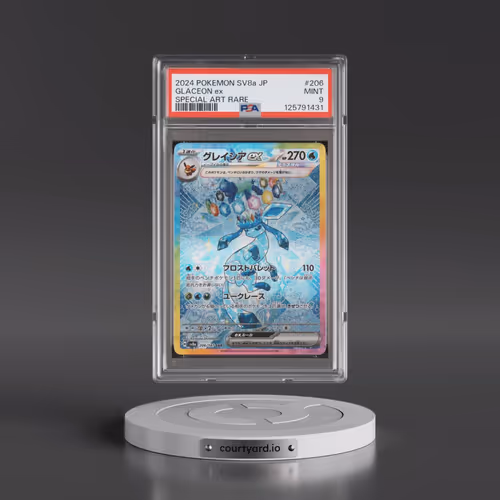 2024 Pokémon Sv8a-Terastal Fest EX #206 Glaceon EX - Holo Special Art Rare (PSA 9 MINT)