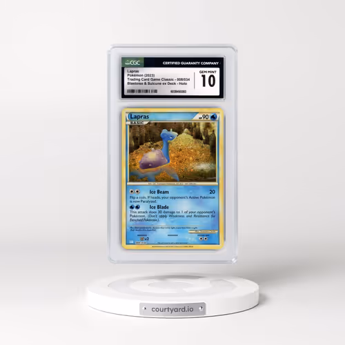2023 Trading Card Game Classic - CLV, CLC, CLB #008/034 Lapras - Holo Blastoise & Suicune ex Deck - CLB (CGC 10 GEM MINT)