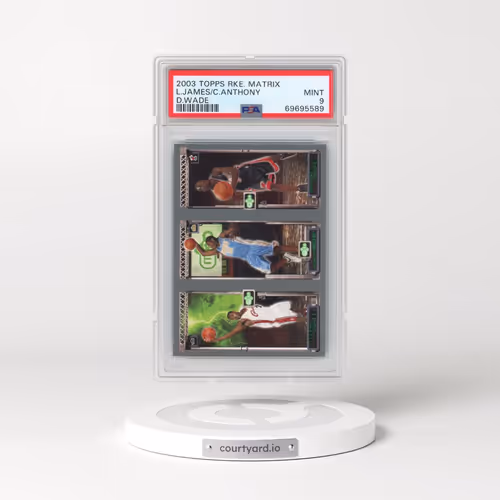 2003 Topps Rookie Matrix #JAW Carmelo Anthony/Dwyane Wade/LeBron James (PSA 9 MINT)