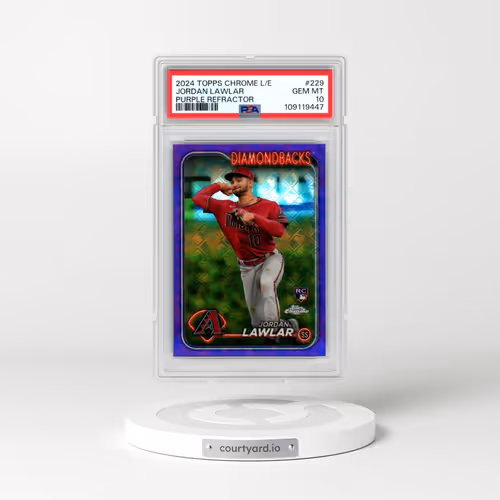 2024 Topps Chrome Logofractor Edition #229 Jordan Lawlar - Purple Refractor (PSA 10 GEM MINT)