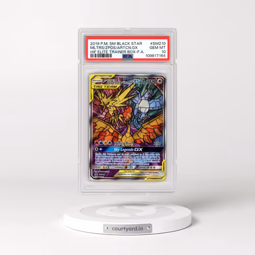 2019 Pokémon SM Black Star Promo #SM210 Moltres & Zapdos & Articuno GX - Holo Full Art Hidden Fates