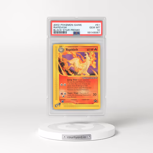 2002 Pokémon Game Promo #51 Rapidash - Black Star-Pokemon Center NY (PSA 10 GEM MINT)