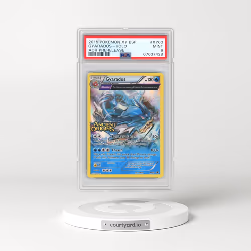 2015 Pokémon XY Black Star Promos #XY60 Gyarados - Holo Ancient Origins Prerelease (PSA 9 MINT)