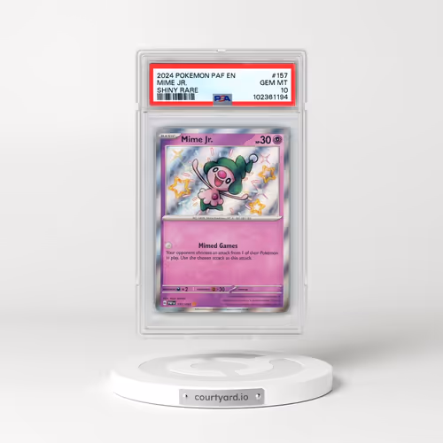 2024 Pokémon Paf EN-Paldean Fates #157 Mime Jr. - Shiny Rare (PSA 10 GEM MINT)