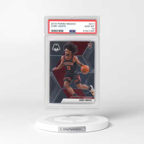 2019 Panini Mosaic #211 Coby White (PSA 10 GEM MINT)