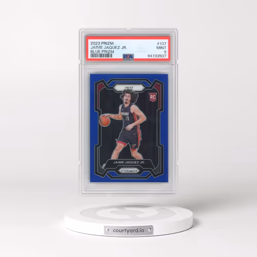 2023 Panini Prizm #137 Jaime Jaquez Jr. - Blue Prizm (PSA 9 MINT)