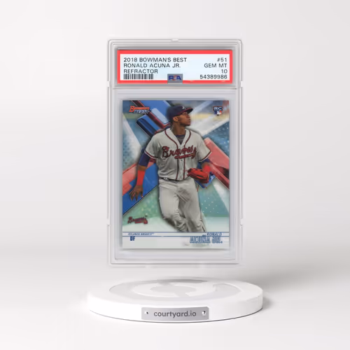 2018 Bowman's Best #51 Ronald Acuna Jr. - Refractor (PSA 10 GEM MINT)