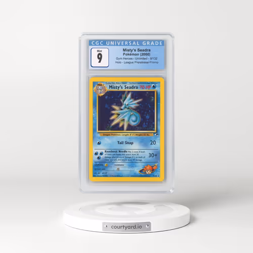 2000 Gym Heroes #9/132 Misty's Seadra - League Prerelease Promo (CGC 9 MINT)