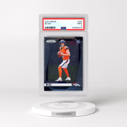 2024 Panini Prizm #309 Bo Nix (PSA 9 MINT)