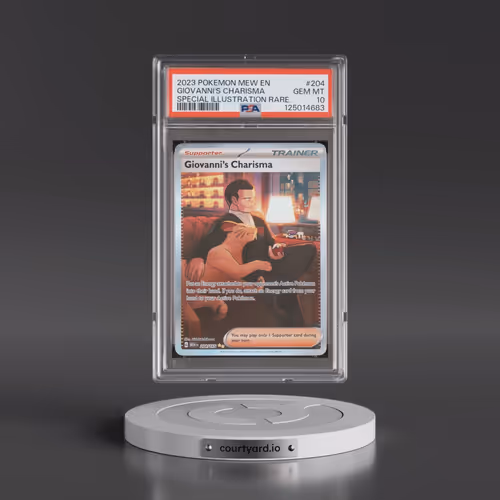 2023 Pokémon Mew EN-151 #204 Giovanni's Charisma - Special Illustration Rare (PSA 10 GEM MINT)