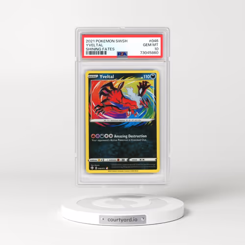 2021 Pokémon Sword & Shield Shining Fates #046 Yveltal (PSA 10 GEM MINT)