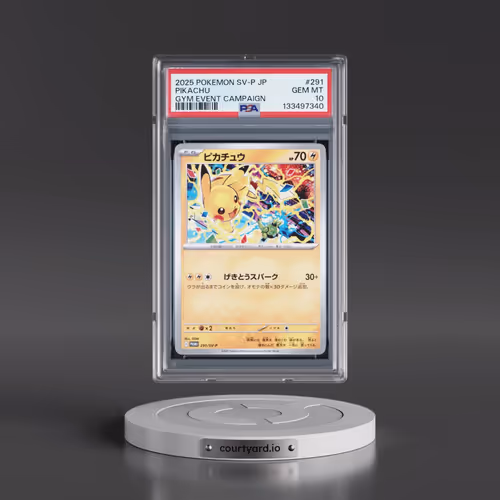 2025 Pokémon SV-P Promo #291 Pikachu - Gym Event Campaign (PSA 10 GEM MINT)