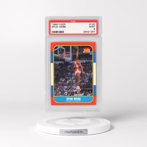 1986 Fleer #120 Spud Webb (PSA 9 MINT)