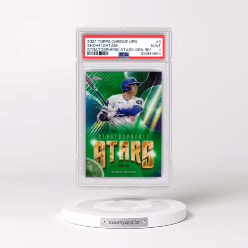 2024 Topps Chrome Update Stratospheric Stars #6 Shohei Ohtani - Green Refractor (PSA 9 MINT)