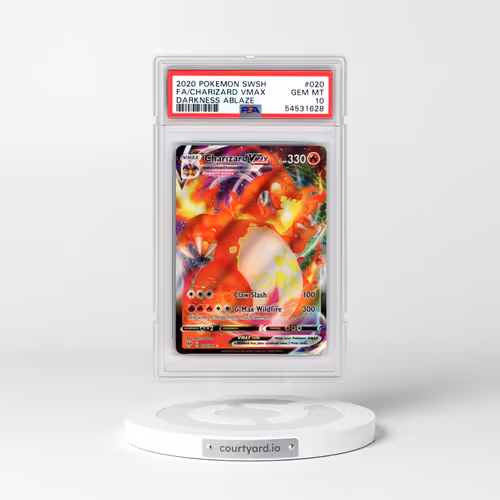 2020 Pokémon Sword & Shield Darkness Ablaze #020 Charizard Vmax - Full Art (PSA 10 GEM MINT)