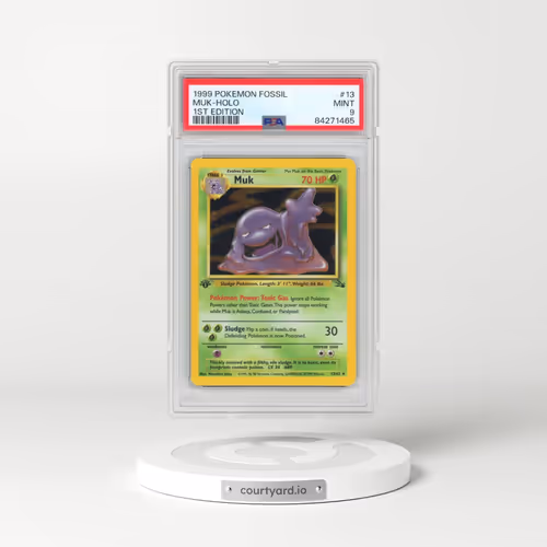 1999 Pokémon Fossil #13 Muk - 1st Edition Holo (PSA 9 MINT)