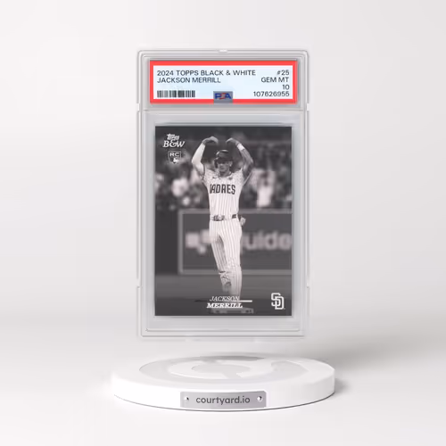 2024 Topps Black and White #25 Jackson Merrill (PSA 10 GEM MINT)