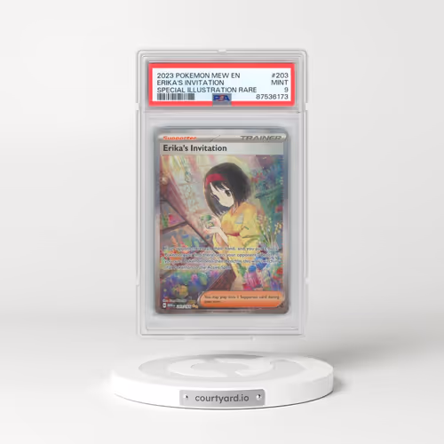 2023 Pokémon Mew EN-151 #203 Erika's Invitation - Special Illustration Rare (PSA 9 MINT)