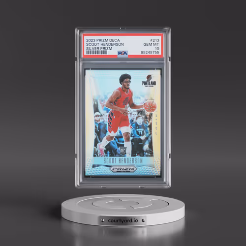 2023 Panini Prizm Deca #213 Scoot Henderson - Silver Prizm (PSA 10 GEM MINT)